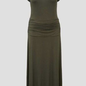 Torrid Olive Jersey Stretch Waist Maxi Dress